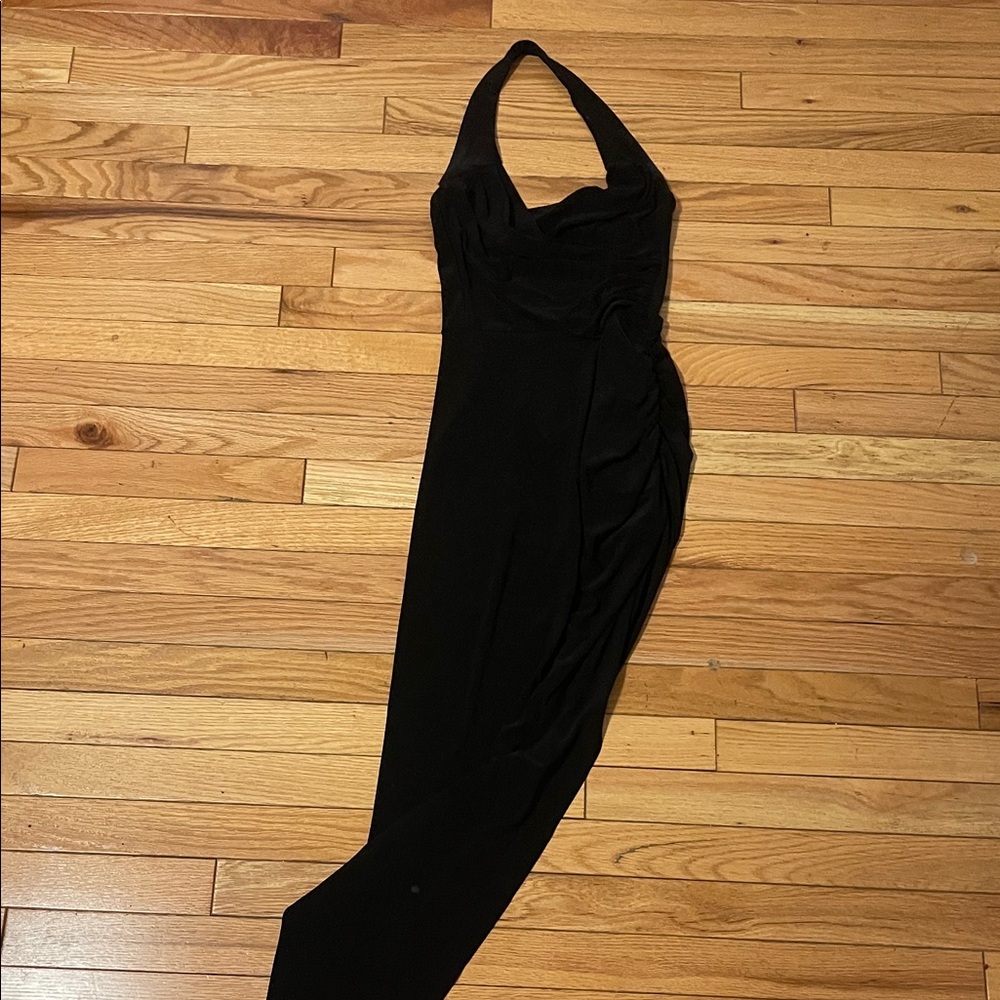 Norma Kamali Black Midi Dress